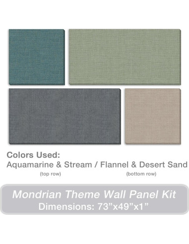 Kit de Paneles Acústicos Mondrian ADW - 185 x 124 x 2.5 cm