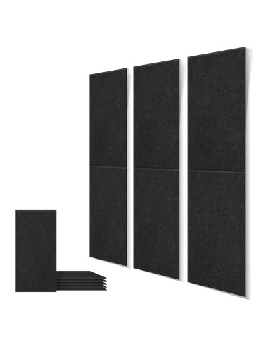 Paquete de 6 Paneles Acústicos DrKlang 60x30 cm Negro