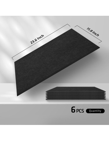 Paquete de 6 Paneles Acústicos DrKlang 60x30 cm Negro