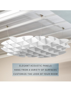 Panel Acústico Colgante VIVO 116x116 cm Blanco PP-CW01W 2