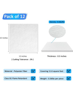 Paneles Acústicos BXI Engrosados 30x30 cm - Paquete de 12 2