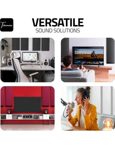 Panel Acústico Profesional Tnen Blanco 2 Unidades 91.4x33cm