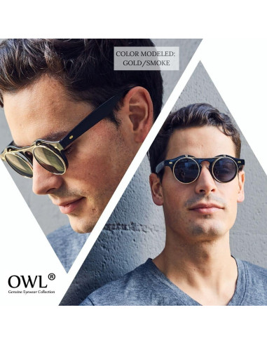 Gafas de Sol Steampunk Retro Góticas Plegables UV400