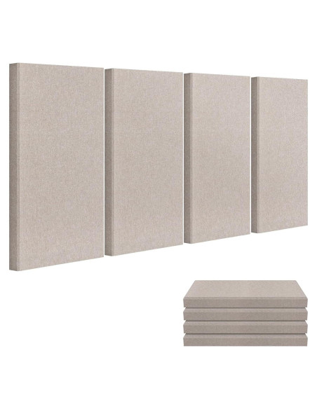 Panel Acústico de Fibra de Vidrio Lino 60x30 cm - 4 Piezas