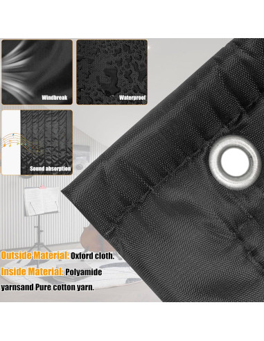 Manta Absorbente de Sonido Negra 121.92x121.92 cm 0.4 cm Grosor