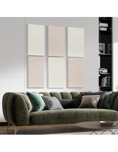 Panel Acústico de Fibra de Vidrio Lino 60x30 cm - 4 Piezas