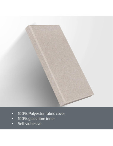 Panel Acústico de Fibra de Vidrio Lino 60x30 cm - 4 Piezas