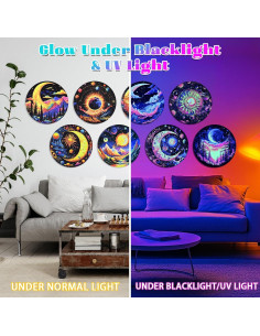 Paquete de 8 Paneles Acústicos AtawLege Galaxia Cósmica 35.56cm 2