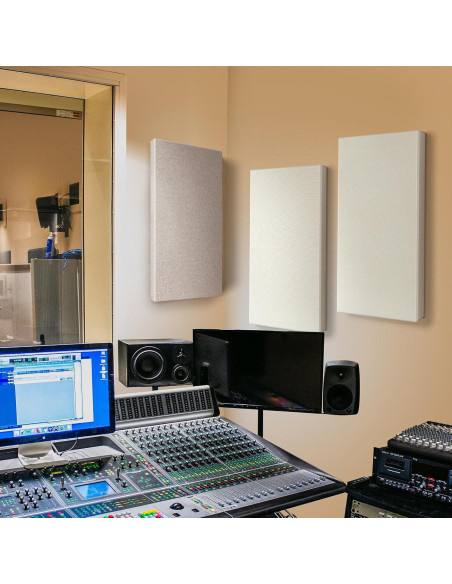 Panel Acústico de Fibra de Vidrio Lino 60x30 cm - 4 Piezas