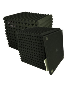 Paquete de 52 cintas adhesivas doble cara negras 2.54 cm x 30.48 cm