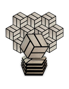 Paneles Acústicos Hexagonales Urban Decor 5 Piezas Gris