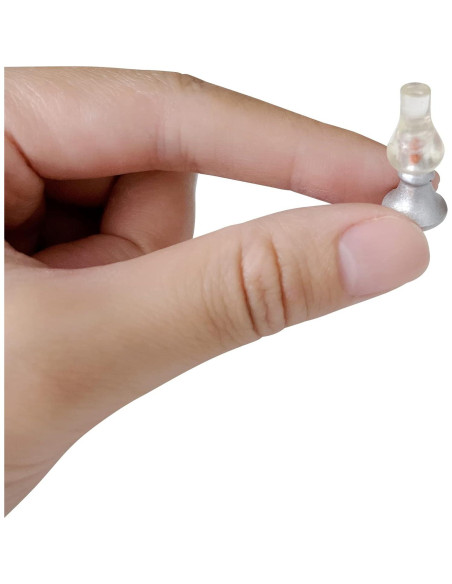 20pcs Mini Muebles de Resina Marrón para Casa de Muñecas