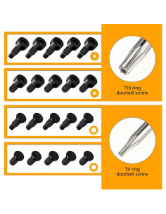 Kit de Tornillos y Destornillador Naranja para Timbre - 20 Pcs 2