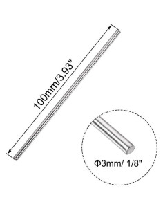 Varilla Redonda Sólida Acero Inoxidable 304 Uxcell 3mm x 100mm - 5pcs 2