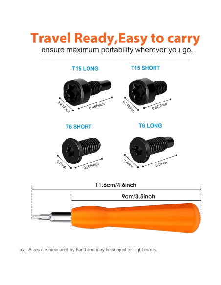 Kit de Tornillos y Destornillador Naranja para Timbre - 20 Pcs