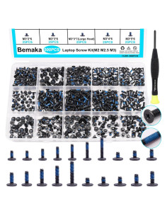 Kit de 500 Tornillos para Laptop Bemaka M2 M2.5 M3 Azul