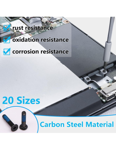 Kit de 500 Tornillos para Laptop Bemaka M2 M2.5 M3 Azul