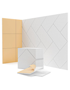 Paneles Acústicos Kuchoow Autoadhesivos 12 Piezas 30.48x30.48cm