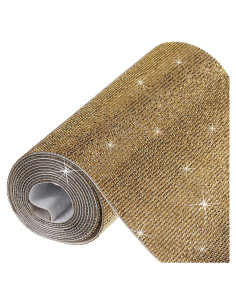 Hoja de Cristales Brillantes Autoadhesiva MECCANIXITY 200x20cm Oro