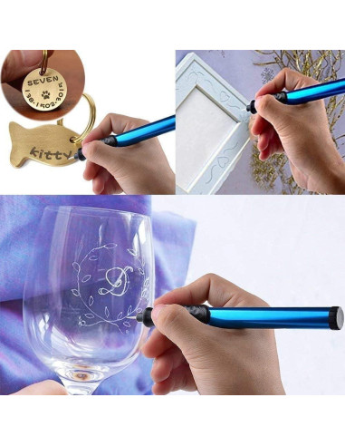 FOLAI Grabador Eléctrico para Joyería y Metal con Punta de Diamante