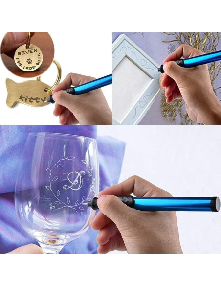 FOLAI Grabador Eléctrico para Joyería y Metal con Punta de Diamante