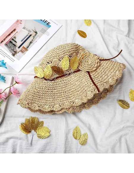 200 Hojas de Seda Artificial Doradas KALIONE para Decoración