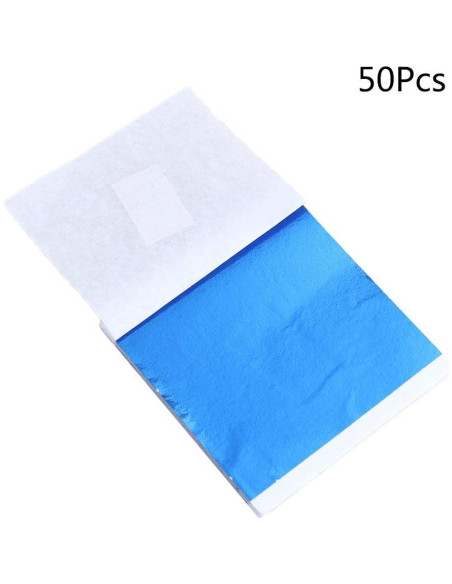 50 Hojas Papel Foil Imitación Dorado SUPVOX 21.6x20.3cm