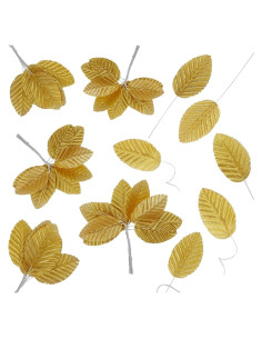 200 Hojas de Seda Artificial Doradas Oagsln para Decoración DIY