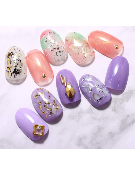 3 Piezas Copos de Hoja de Oro para Resina - Oro, Plata, Cobre