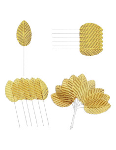 200 Hojas Artificiales Doradas Xthrotsenk para Decoración DIY