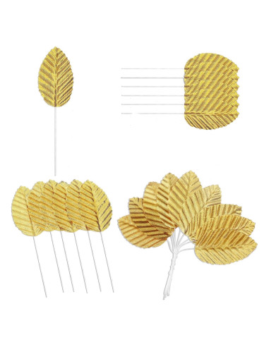 200 Hojas Artificiales Doradas Xthrotsenk para Decoración DIY