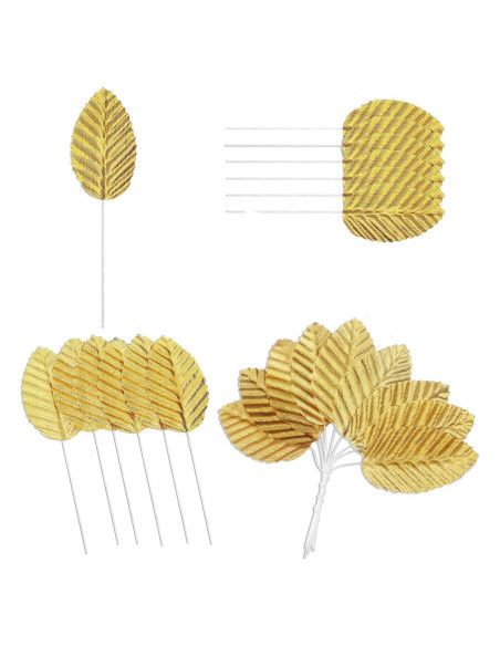 200 Hojas Artificiales Doradas Xthrotsenk para Decoración DIY