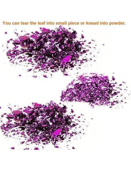 Juego de Hojas de Oro Y-Axis 600 Piezas 12 Colores 8x8.5 cm