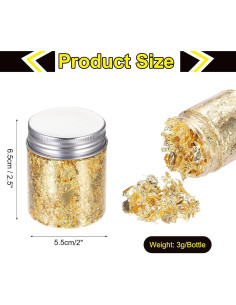 Copos de Hoja de Oro 3g MECCANIXITY para Manualidades 2