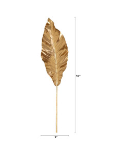 Juego de 3 Palmas Artificiales Doradas Casi Natural 135 cm 2