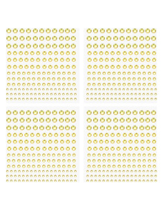 Etiquetas de Gemas Acrílicas PATIKIL 660 Pcs Oro Claro 4 Tamaños