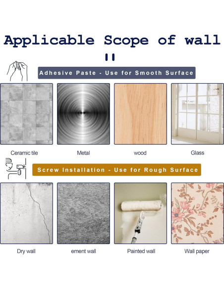 Soporte de Barra de Cortina Adhesivo Codoule 8 Piezas Transparente