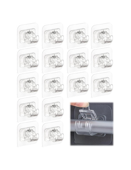 Soporte para Barra de Cortina Sin Perforación Tendiren 16pcs