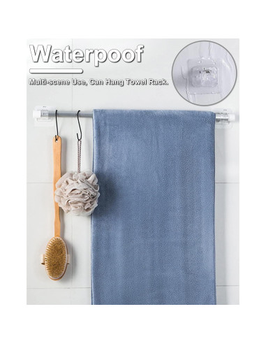 Soporte para Barra de Cortina Sin Perforación Tendiren 16pcs