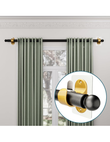 16 Soportes Autoadhesivos para Barra de Cortina Dorado - 8.2kg