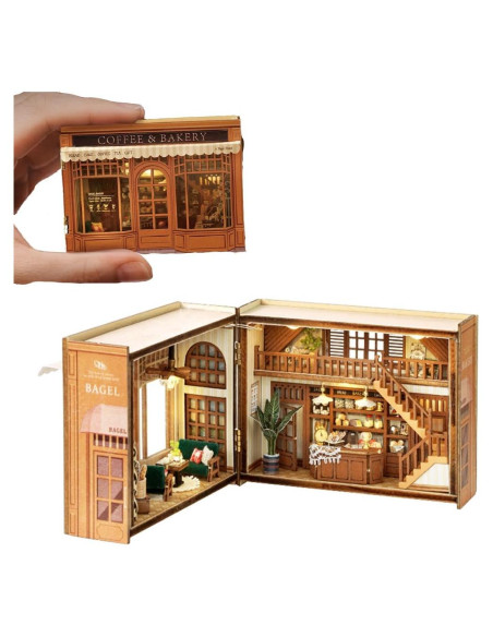 Mini Casa de Muñecas de Madera 3D Montidey con LED Mini Casa de Muñecas de Madera 3D Montidey con LED