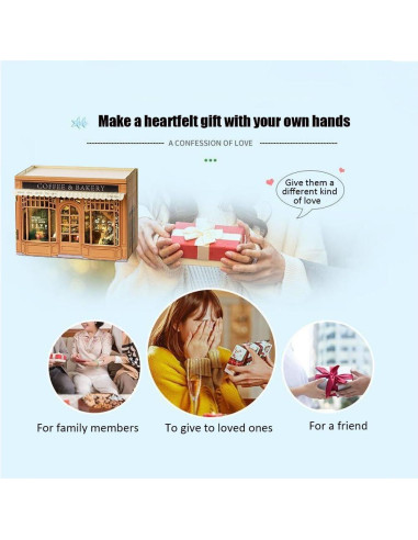 Mini Casa de Muñecas de Madera 3D Montidey con LED