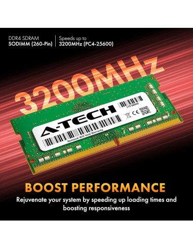 Memoria RAM A-Tech 16GB DDR4 3200MHz SO-DIMM 260-Pin