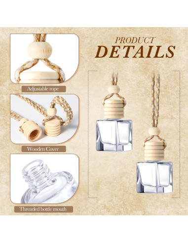 Botellas Difusoras de Aire Colgantes BBTO 200 Pcs 8ml Vidrio