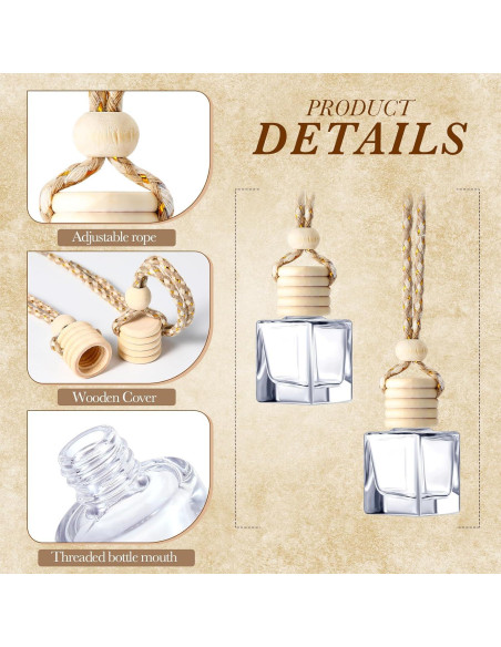 Botellas Difusoras de Aire Colgantes BBTO 200 Pcs 8ml Vidrio