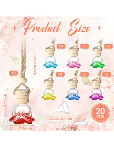 Inbagi 20 Botellas Difusoras de Aceite Esencial de Vidrio