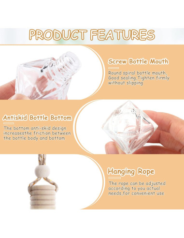 50 Frascos de Vidrio 8ml Difusor de Aroma DMuuuDM