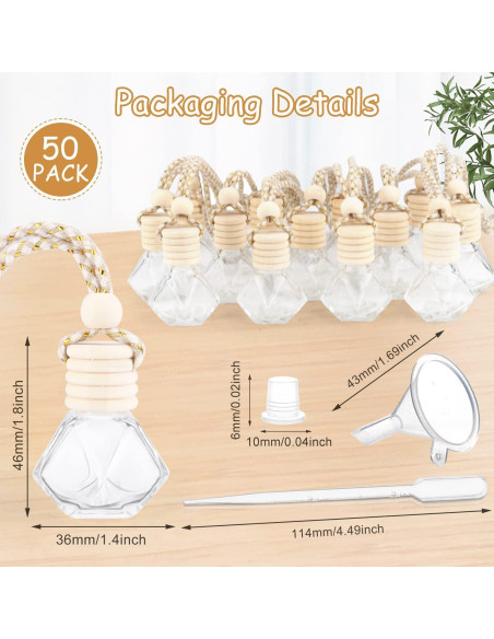 50 Frascos de Vidrio 8ml Difusor de Aroma DMuuuDM 50 Frascos de Vidrio 8ml Difusor de Aroma DMuuuDM