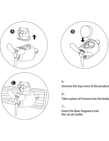 Ambientador de Aire Automotriz Cacacece Oso Piloto Creativo Ambientador de Aire Automotriz Cacacece Oso Piloto Creativo