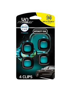Febreze Unstopables Clip Ventilación Automóvil Fresco 4 Piezas